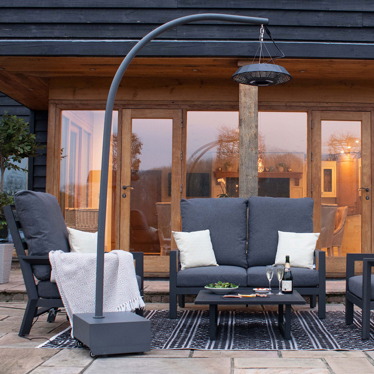Maze Helio Outdoor Overhang Electric Patio Heater 2000W